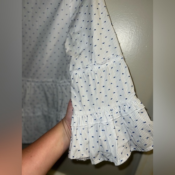 Tyler Boe Chesley Top Blue Swiss Dot Size Small - Picture 6 of 6